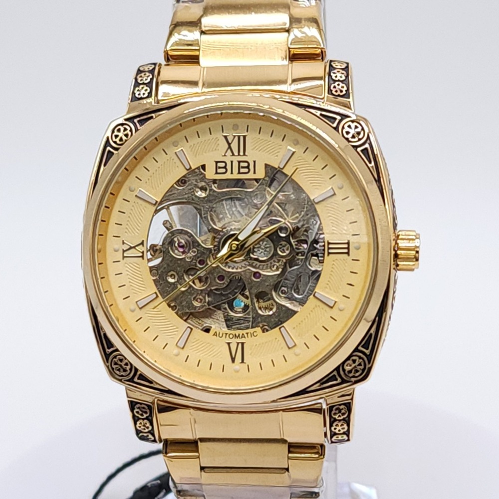 BIBI Automatic Skeleton Gold Watch 41.5mm - Picture 4 of 17